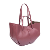 Maroon Handled Tote Bag with Magnetic Fastener Lock