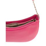 Pink Crescent Handbag with Adjustable Shoulder Strap