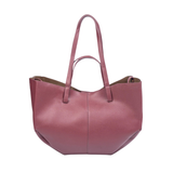 Maroon Handled Tote Bag with Magnetic Fastener Lock