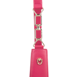 Pink Crescent Handbag with Adjustable Shoulder Strap
