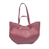 Maroon Handled Tote Bag with Magnetic Fastener Lock
